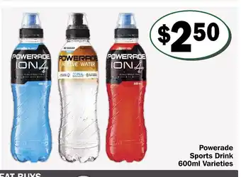 Friendly Grocer Powerade Soft Drink 600ml Varieties offer
