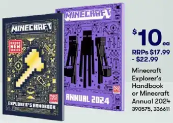 BIG W Minecraft Explorer's Handbook or Minecraft Annual 2024 offer