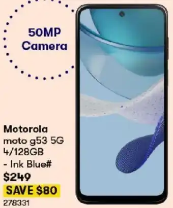 BIG W Motorola moto g53 5G 4/128GB - Ink Blue offer