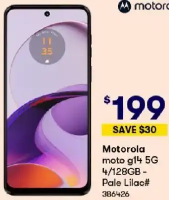BIG W Motorola moto g14 5G 4/128GB - Pale Lilac offer