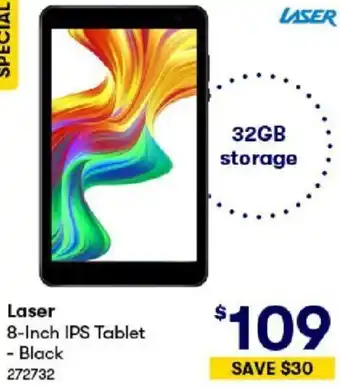 BIG W Laser 8-Inch IPS Tablet - Black offer