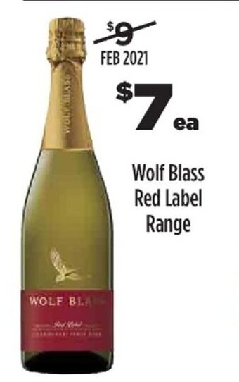 Liquorland Wolf Blass Red Label Range offer