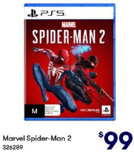 Marvel SpiderMan 2 offer at BIG W
