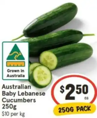 IGA Australian Baby Lebanese Cucumbers 250g offer