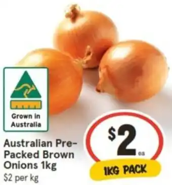 IGA Australian Pre-Packed Brown Onions 1kg offer