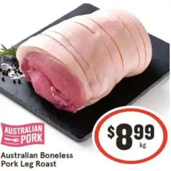 IGA Australian Boneless Pork Leg Roast offer