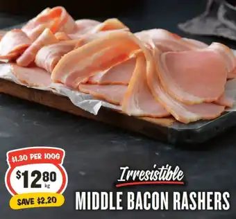 MIDDLE BACON RASHERS