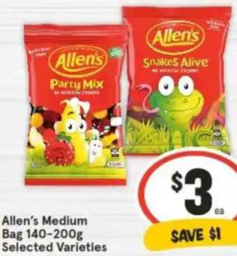 IGA Allen's Medium Bag 140-200g offer