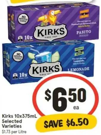 IGA Kirks 10x375mL offer