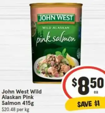 IGA John West Wild Alaskan Pink Salmon 415g offer