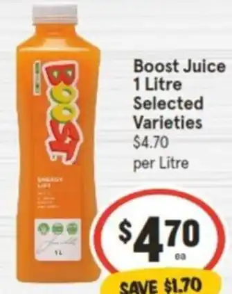 IGA Boost Juice 1 Litre offer