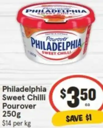 IGA Philadelphia Sweet Chilli Pourover 250g offer