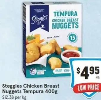 IGA Steggles Chicken Breast Nuggets Tempura 400g offer