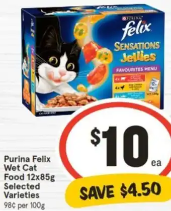 IGA Purina Felix Wet Cat Food 12x85g offer
