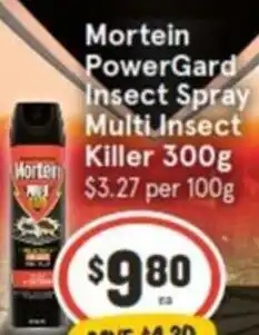 Mortein PowerGard Insect Spray Multi Insect Killer 300g
