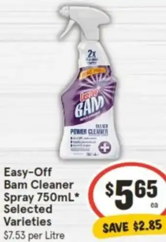 IGA Easy-Off Bam Cleaner Spray 750mL offer