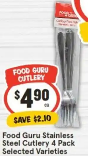 IGA Food Guru Stainless Steel Cutlery offer