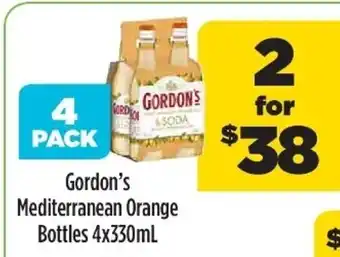 Liquorland Gordon's Mediterranean Orange Bottle 4x330ml offer