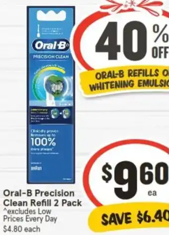 IGA Oral-B Precision Clean Refill 2 Pack offer