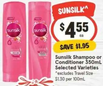 IGA Sunsilk Shampoo or Conditioner 350mL offer