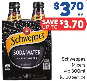 Foodland Schweppes Mixers 4 x 300ml offer