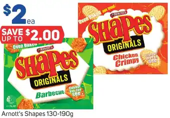 Foodland Arnott's Shapes 130-190g offer