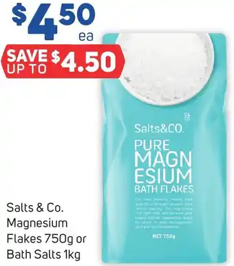 Foodland Salts & Co. Magnesium Flakes 750g or Bath Salts 1kg offer