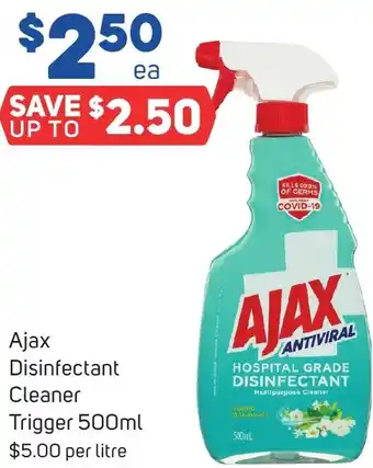 Foodland Ajax Disinfectant Cleaner Trigger 500ml offer