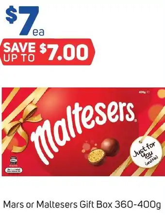 Foodland Mars or Maltesers Gift Box 360-400g offer