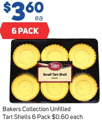 Foodland Bakers Collection Unfilled Tart Shells offer
