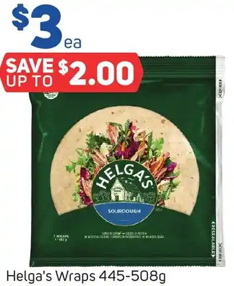 Foodland Helga's Wraps 445-508g offer