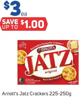 Foodland Arnott's Jatz Crackers 225-250g offer