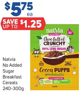 Foodland Natvia No Added Sugar Breakfast Cereals 240-300g offer