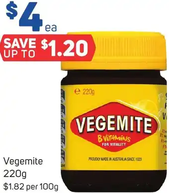 Foodland Vegemite 220g offer