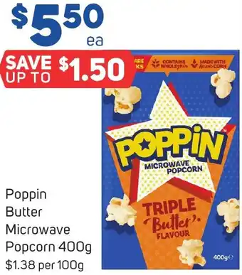 Foodland Poppin Butter Microwave Popcorn 400g offer
