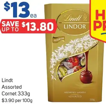 Foodland Lindt Assorted Cornet 333g offer