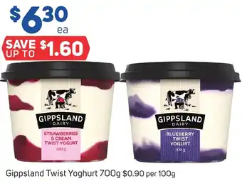 Foodland Gippsland Twist Yoghurt 700g offer