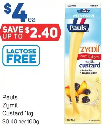Pauls Zymil Custard 1kg