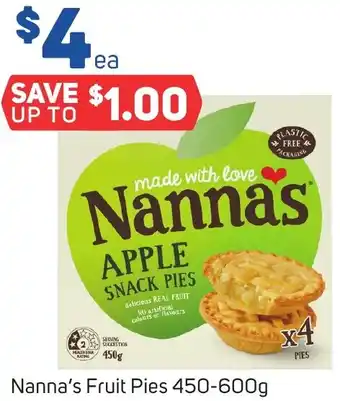 Foodland Nanna's Fruit Pies 450-600g offer