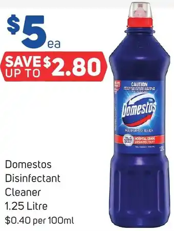 Foodland Domestos Disinfectant Cleaner 1.25 Litre offer