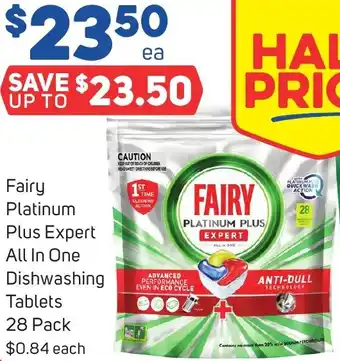 Fairy Platinum Plus Expert All In One Dishwashing Tablets 28 Pack