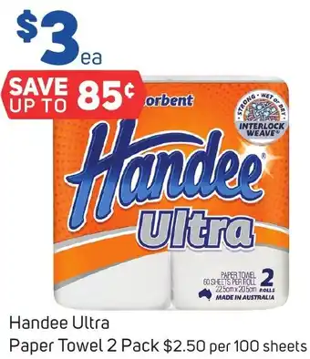 Foodland Handee Ultra Paper Towel 2 Pack offer