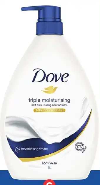 Foodland Dove Body Wash 1 Litre offer