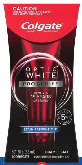 Foodland Colgate Optic White Pro Series Fresh Toothpaste 80g offer