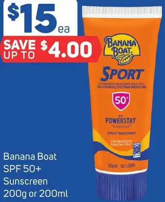 Foodland Banana Boat SPF 50+ Sunscreen 200g or 200ml offer