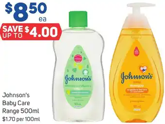 Foodland Johnson's Baby Care Range 500ml offer