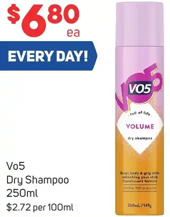 Foodland Vo5 Dry Shampoo 250ml offer