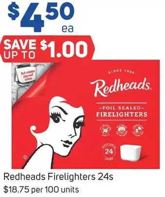 Foodland Redheads Firelighters 24s offer