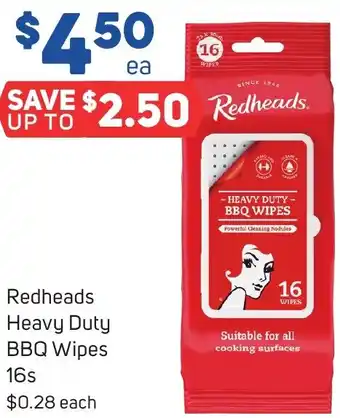 Foodland Redheads Heavy Duty BBQ Wipes offer
