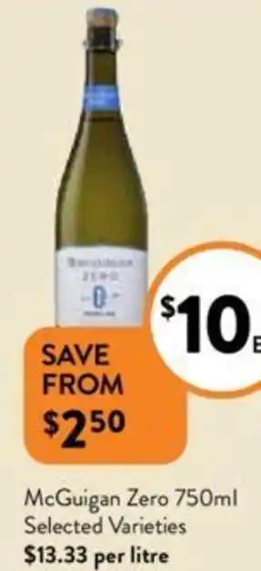 McGuigan Zero 750ml